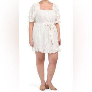 ELOQUII Smocked Mini Dress